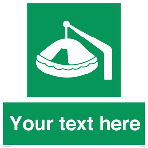 Custom sign Safe condition Davit-launched liferaft